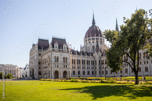Budapest in summer. The building of the Hungarian Parliament.