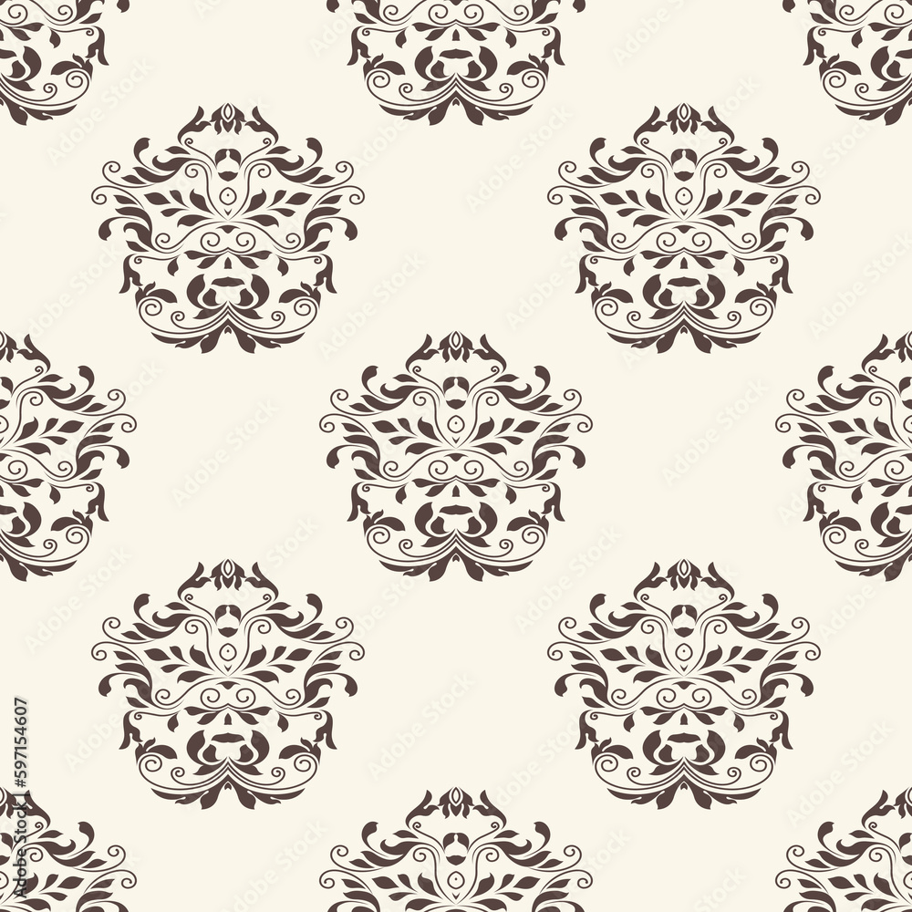 Seamless ornament on background. Floral ornament on background