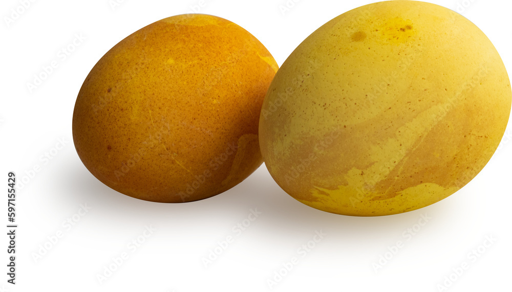 yellow egg isolated on white background