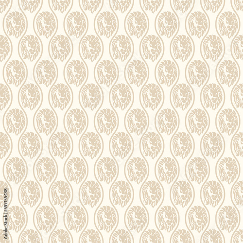 Seamless background pattern with lion
