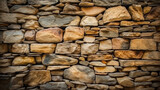 Pattern of modern style design decorative uneven cracked real stone wall surface. Generative Ai