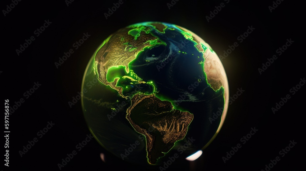 Fototapeta premium Lower CO2 emissions with efficient home and appliances. Green eco-friendly business. Promote low consumption and efficient products to reduce carbon footprint.