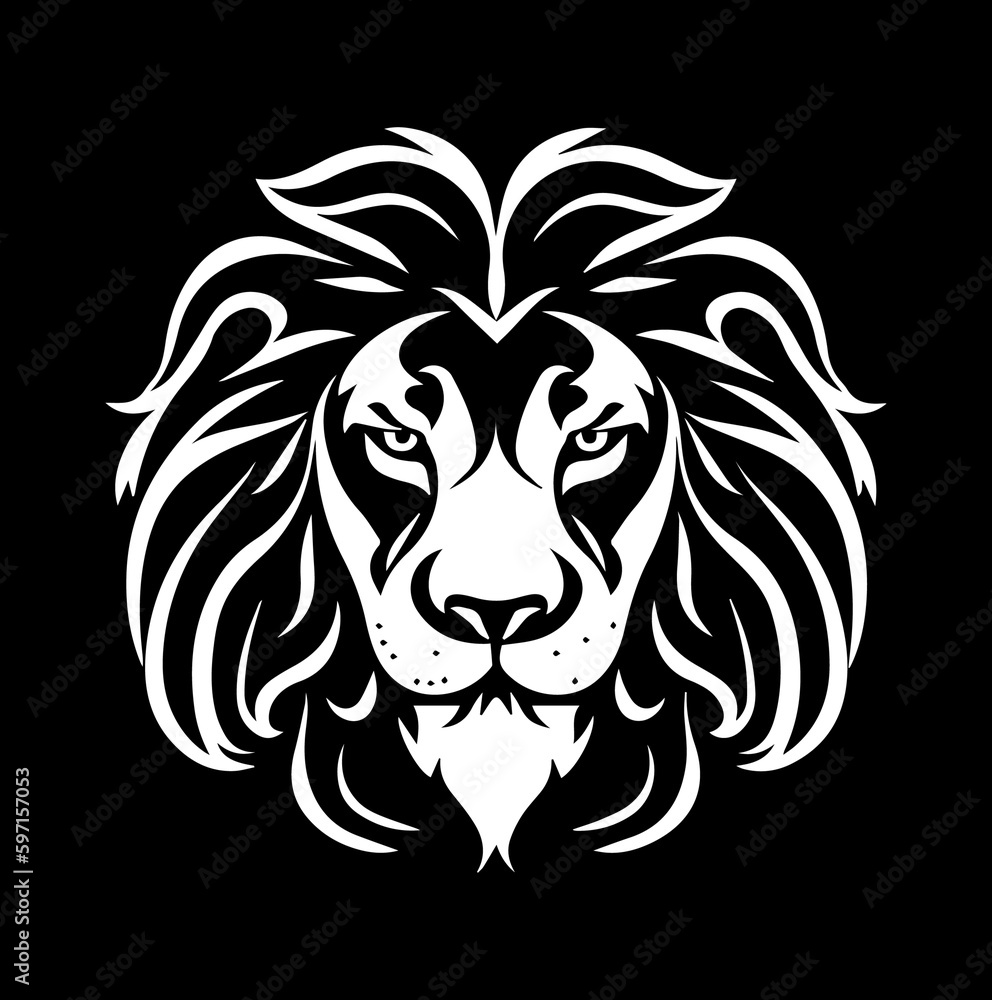 Obraz premium lion head silhouette