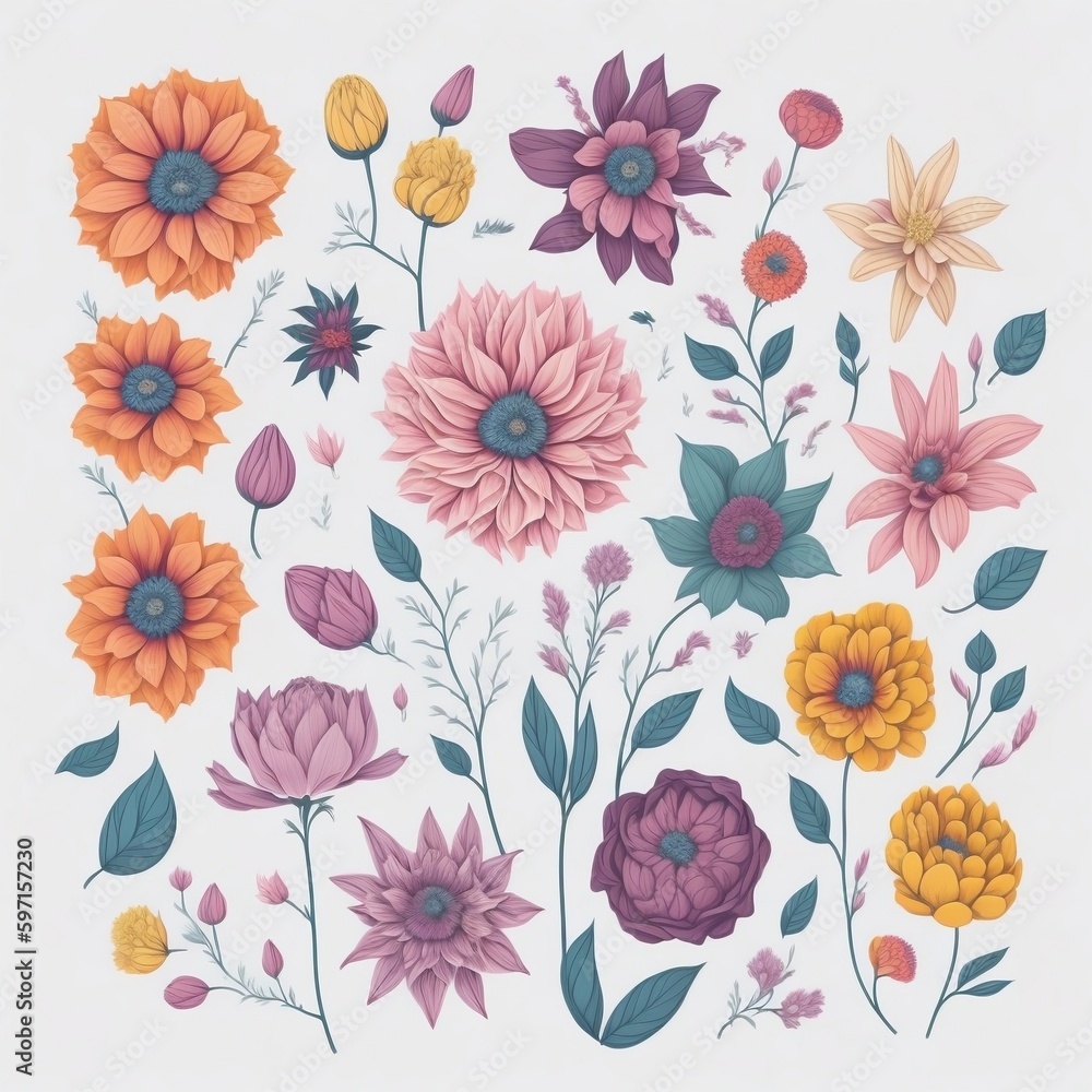 Seamless Floral Background (generated by AI) Seamless Floral Background (generated by AI)