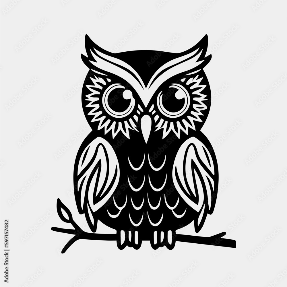 Obraz premium Royal Owl Vector Design