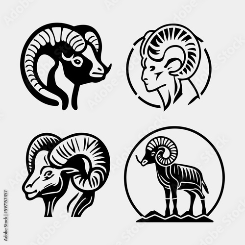 set of ram horn logo