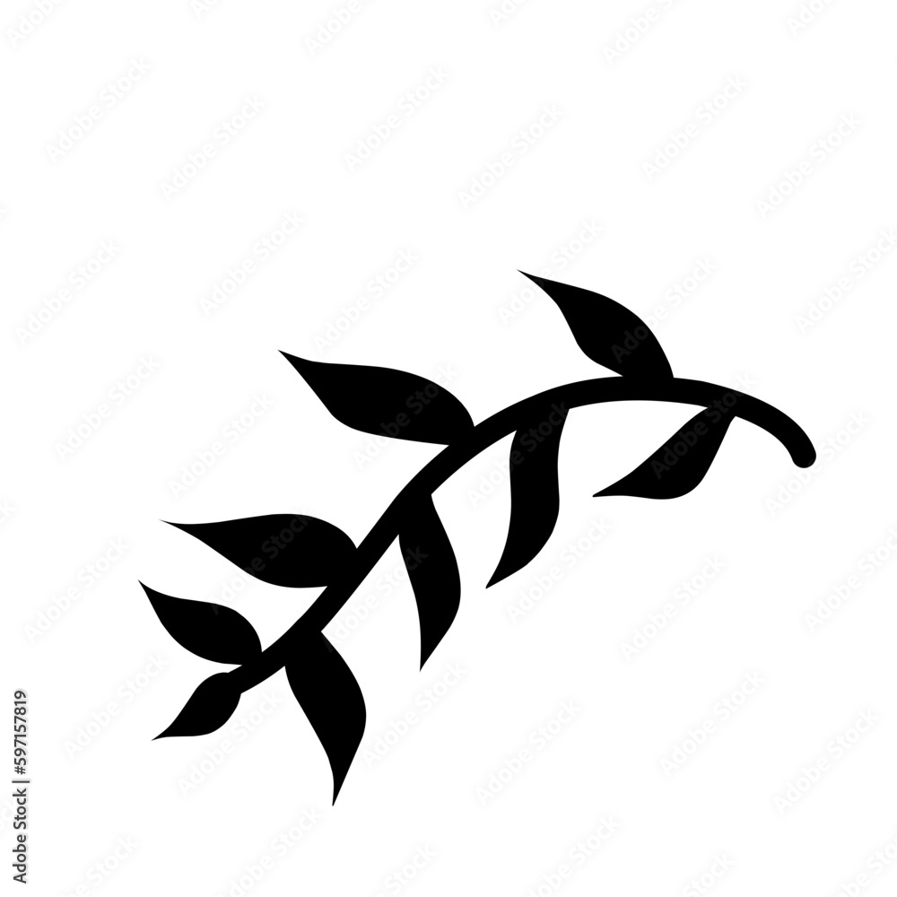 hand drawn black leaf silhouettes hand drawn black leaf silhouettes