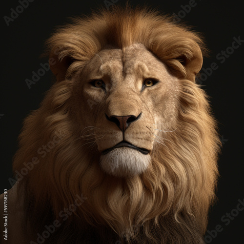 "lion head portrait"generative ai