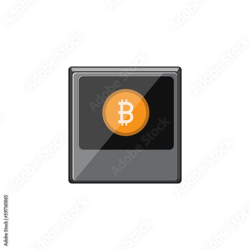 payment crypto wallet cartoon vector illustration