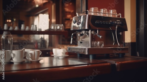 Coffee machine in coffee shop © ZEKINDIGITAL