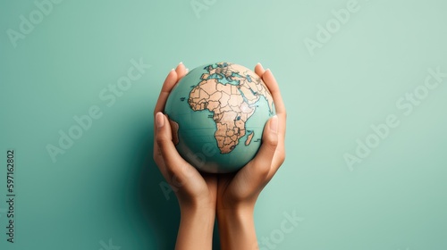 Hands holding earth