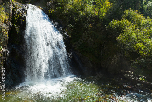 Fototapeta Naklejka Na Ścianę i Meble -  Waterfall Korbu on a summer day. Altai Republic