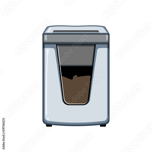 business cut shredder cartoon vector illustration