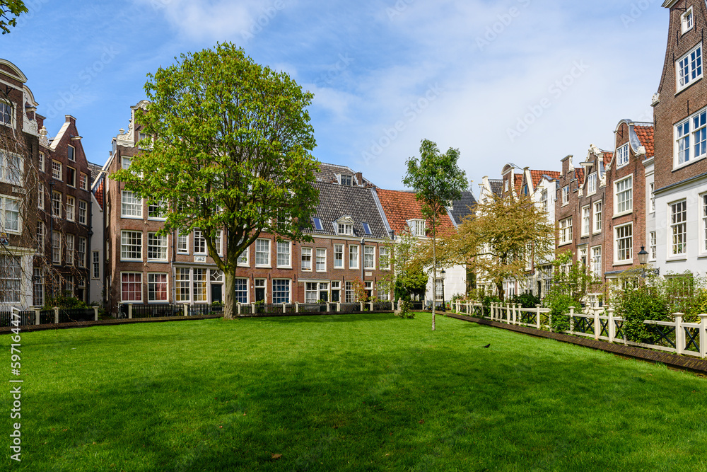 Amsterdam, cortile delle Beghine, Begijnhof, Olanda