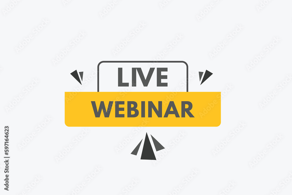 Live Webinar text Button. Live Webinar Sign Icon Label Sticker Web Buttons
Live Webinar text Button. Live Webinar Sign Icon Label Sticker Web Buttons
