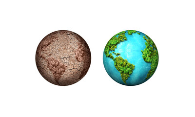 World climate change 3d concept.
Global Warming and Pollution Concept - Sustainability of environment.