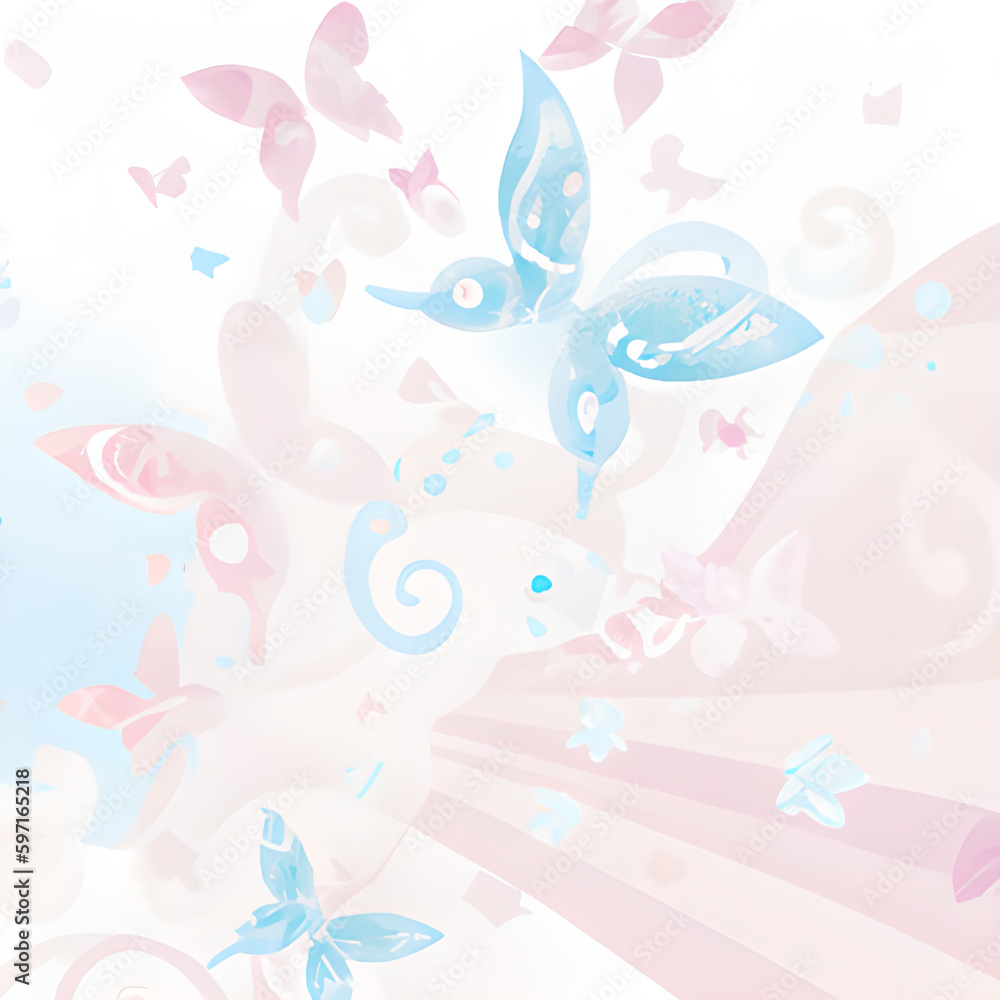 Butterflies are whimsical, dreamy, and magical, by nature, With soft pastel colors, delicate, floral patterns, sparkling, butterflies, and , sparkling,dew drops

