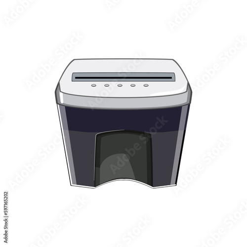 confidential cut shredder cartoon vector illustration