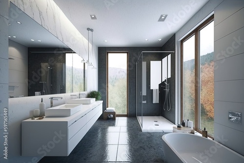 Interor of a modern bathroom