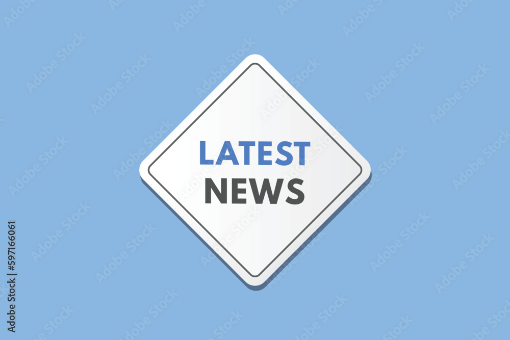 Latest News text Button. Latest News Sign Icon Label Sticker Web Buttons Latest News text Button. Latest News Sign Icon Label Sticker Web Buttons