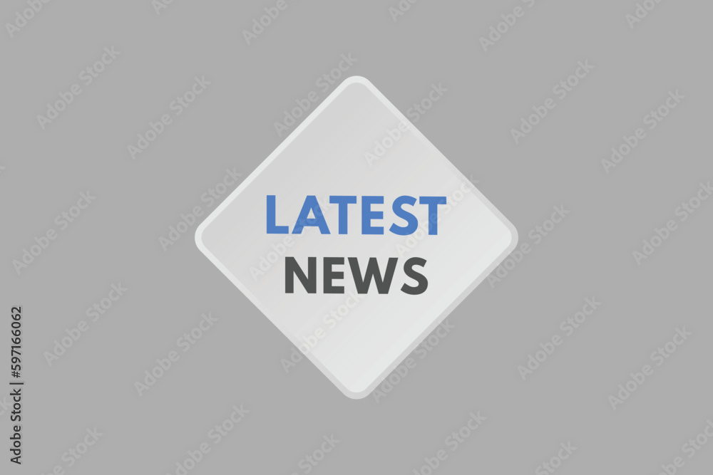 Latest News text Button. Latest News Sign Icon Label Sticker Web Buttons Latest News text Button. Latest News Sign Icon Label Sticker Web Buttons