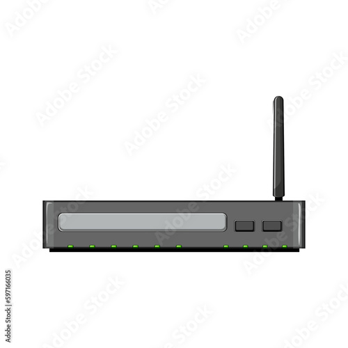 ethernet dsl modem cartoon vector illustration