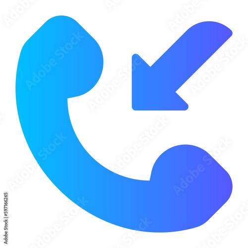 incoming call gradient icon