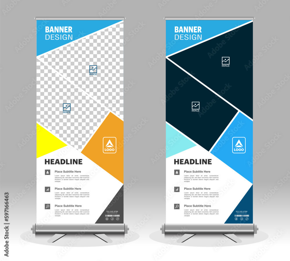 Business Roll-Up Banner. roll up design, standee, and banner template decoration for exhibition, printing, presentation, and brochure flyer concept vector illustration set. Business Roll-Up Banner. roll up design, standee, and banner template decoration for exhibition, printing, presentation, and brochure flyer concept vector illustration set.