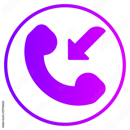 incoming call gradient icon