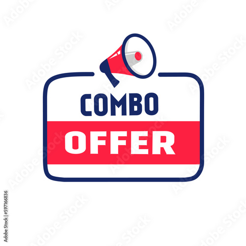 Combo offer banner vector design template. Flat icon