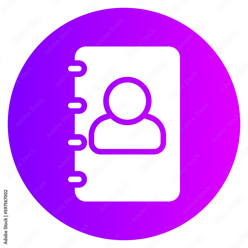 contact book gradient icon contact book gradient icon