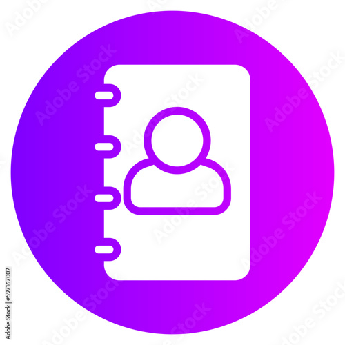 contact book gradient icon