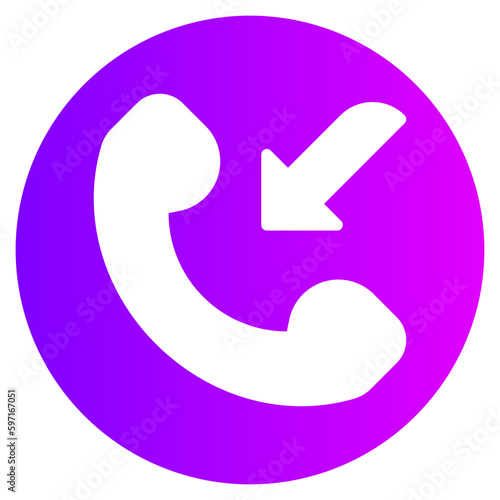 incoming call gradient icon