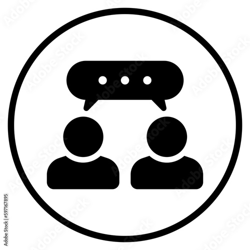 conversation glyph icon