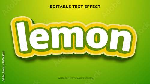 editable lemon text logo template