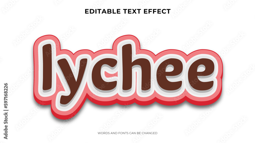 editable lychee text effect editable lychee text effect