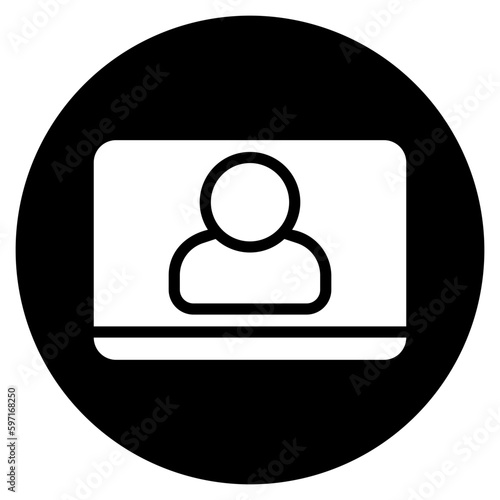 video call glyph icon
