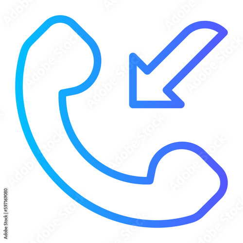 incoming call gradient icon