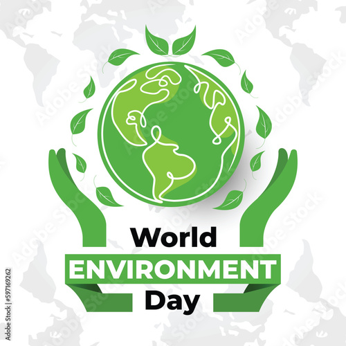 Protect the global environment and save the earth simply vector of design