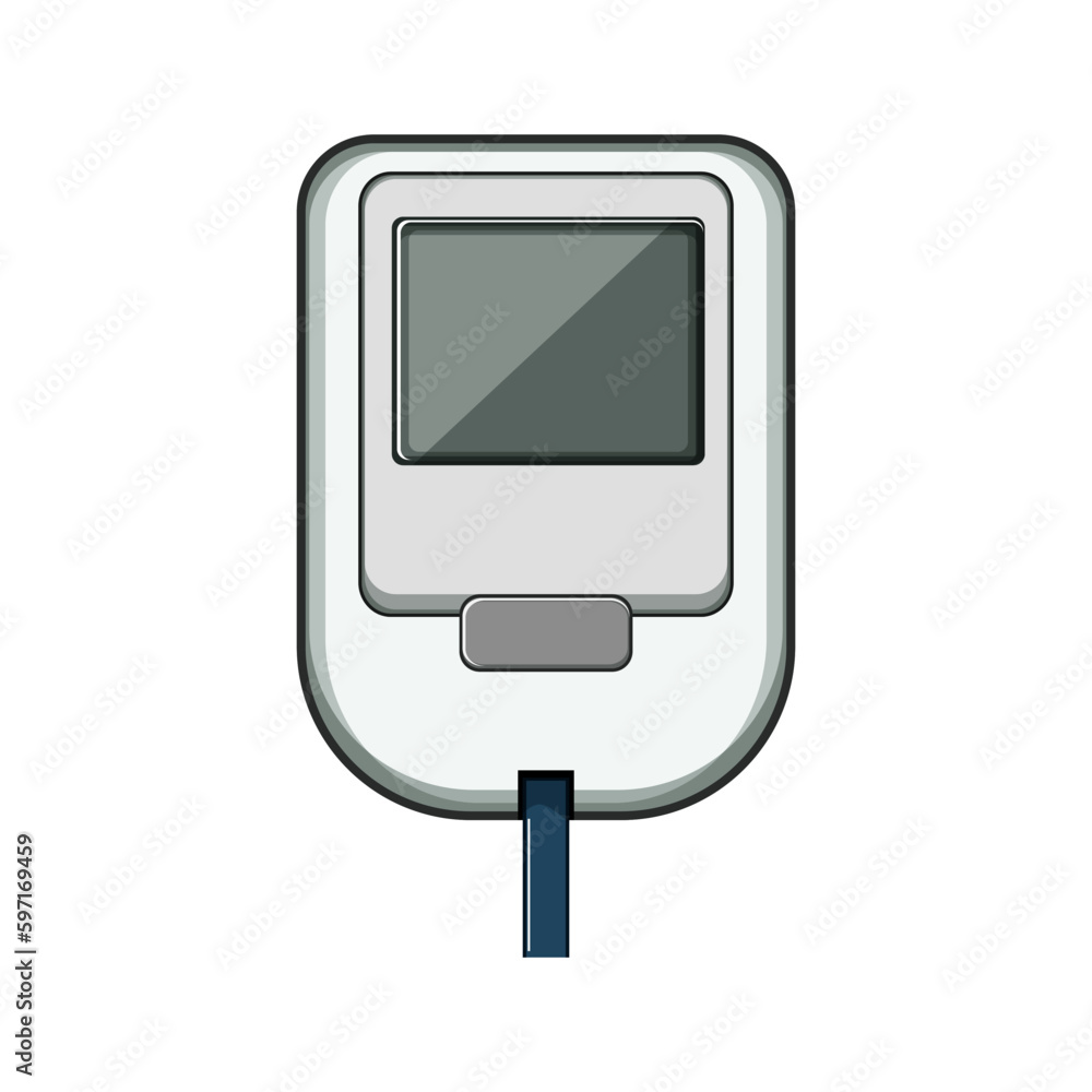glucose blood glucometer cartoon vector illustration glucose blood glucometer cartoon vector illustration