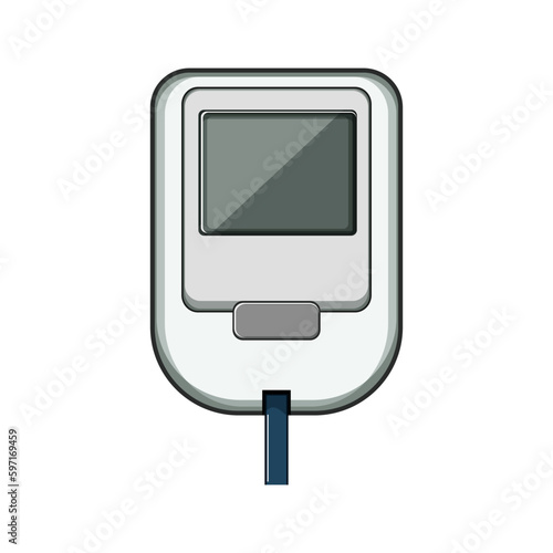 glucose blood glucometer cartoon vector illustration