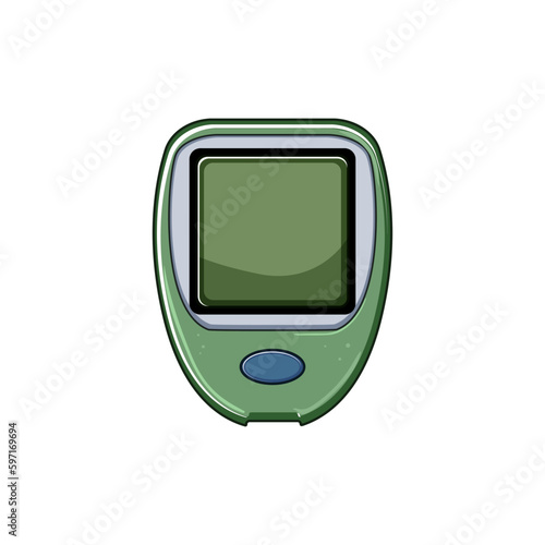 device blood glucometer cartoon vector illustration