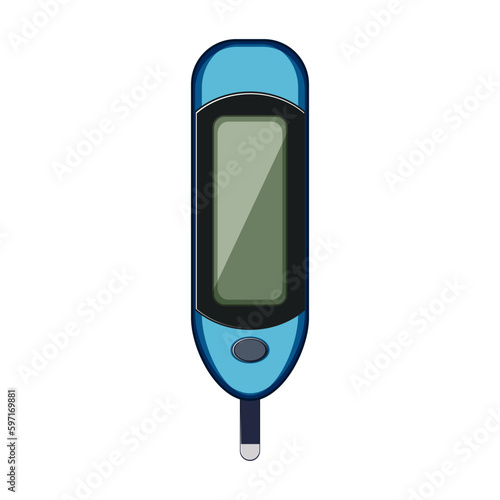 health blood glucometer cartoon vector illustration