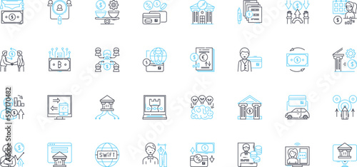 Graph finance linear icons set. Graph, Finance, Trends, Projection, Analysis, Data, Visualization line vector and concept signs. Charts,Performance,Metrics outline illustrations
