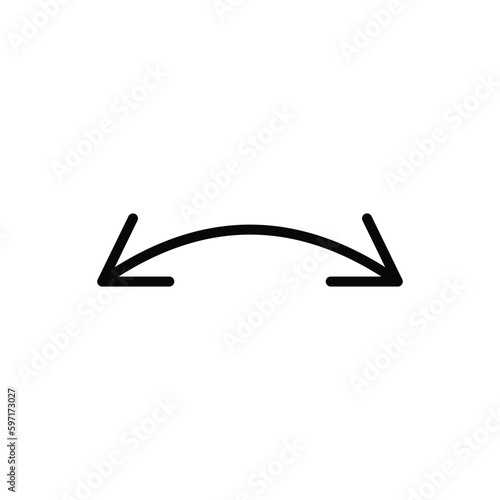 Rotation in two directions sign icon. Graphical symbol modern, simple, vector, icon for website design, mobile app, ui. Vector Illustration