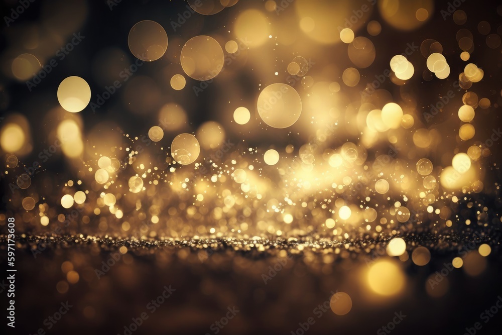 Abstract gold bokeh background with glitter defocused lights and stars Abstract gold bokeh background with glitter defocused lights and stars