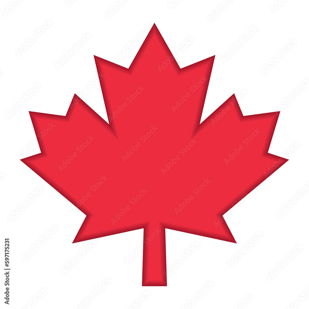 Isolated red canadian maple leaf icon Vector Isolated red canadian maple leaf icon Vector