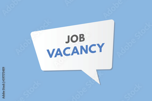 Job Vacancy text Button. Job Vacancy Sign Icon Label Sticker Web Buttons