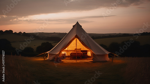 glamping setup nestled amidst the beautiful countryside
