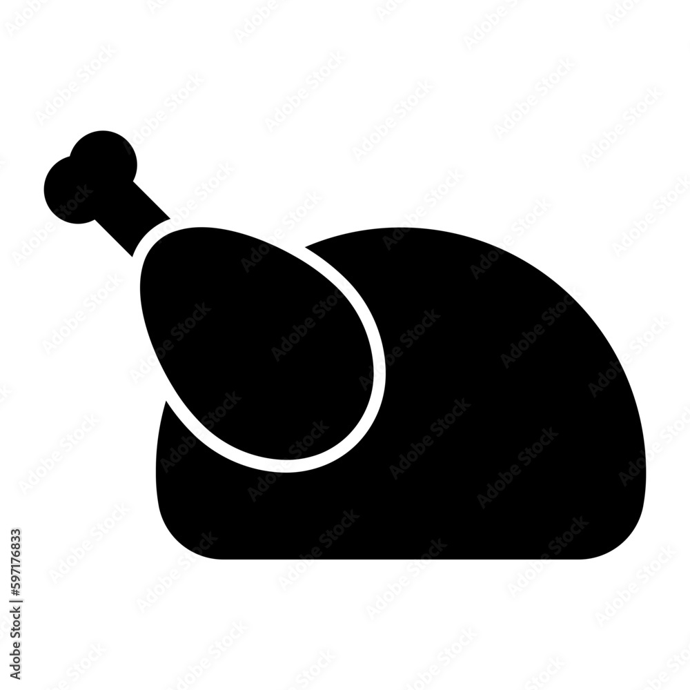 Chicken Glyph Icon Chicken Glyph Icon